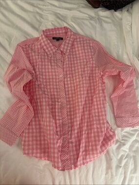 Chadwicks Pink Gingham Button-Down Shirt